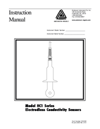 Thumbnail of document Manual - HC/DA Series Toroidal Conductivity Sensors